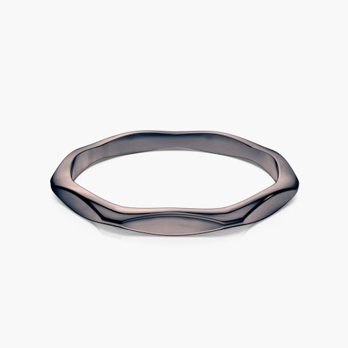 Obrączka partnerska Sign of Love®: czarne złoto, płaska, 1,9mm